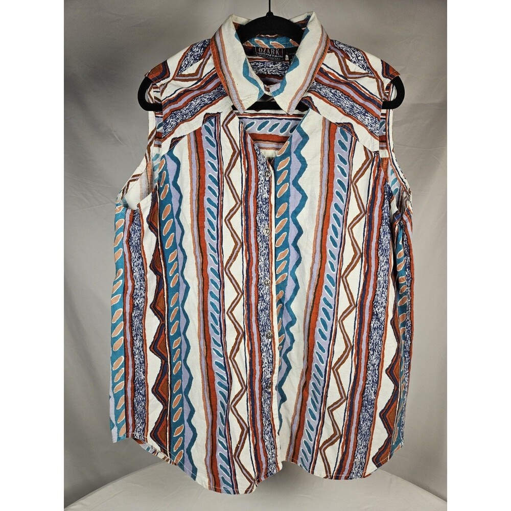 80/90s **Vintage**Ozark Mountain  Southwest Aztec Womens 2XL Western Cowboy Boho
